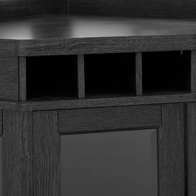 Home Source Corner Bar Unit Charcoal - Image 5