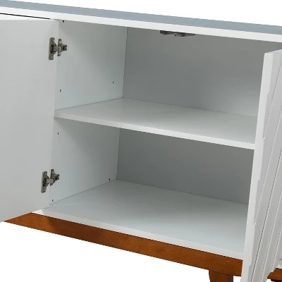 Joscha 60'' Wide Sideboard Cabinet With Solid Wood Legs| KARAT HOME-White - Image 7