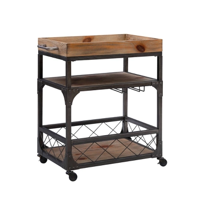 Collin Bar Cart Antique Bronze - Powell Company - Image 4