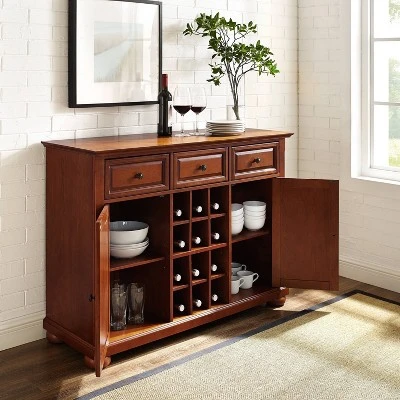 Alexandria Sideboard Cabinet With Wine Storage Cherry - Crosley - Image 3