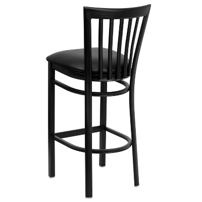 Flash Furniture Black School House Back Metal Restaurant Barstool - Image 6