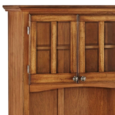 Small Buffet Of Buffets Server With Hutch And Oak Top Oak - Homestyles - Image 5