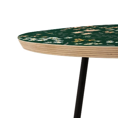 Round Emanuela Carratoni Meadow Flowers Theme Side Table - Deny Designs - Image 2