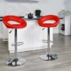 Emma And Oliver Rounded Orbit-Style Back Vinyl Swivel Adjustable Height Barstool