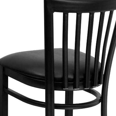 Flash Furniture Black School House Back Metal Restaurant Barstool - Image 5
