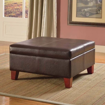 Luxury Large Square Storage Ottoman - HomePop - Image 5