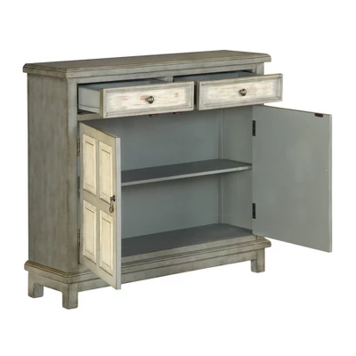 Raney 2 Drawer 2 Door Cupboard Gray - Treasure Trove Accents - Image 2