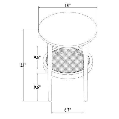 Wood & Cane Round Accent Side Table - Hearth & Hand™ With Magnolia - Image 8