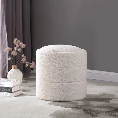 Storage Round Ottoman - HomePop - Image 5