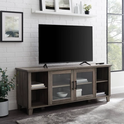 Rustic Transitional 2 Door TV Stand For TVs Up To 65" - Saracina Home