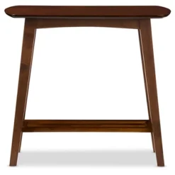 Sacramento Mid-century Modern Scandinavian Style Console Table - Dark Walnut - Baxton Studio