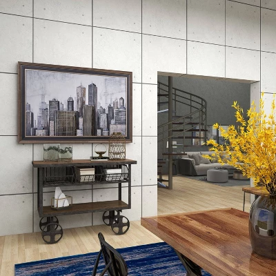 Industrial Metal Console Table Dark Black - Olivia & May - Image 19