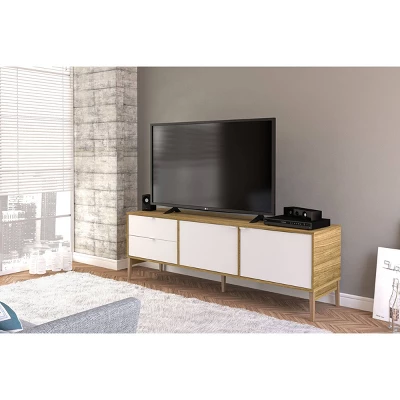 Ohio TV Stand For TVs Up To 70" Walnut/White - Polifurniture - Image 4