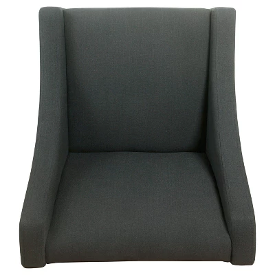 Modern Swoop Accent Chair With Nailhead Trim - Homepop - Image 3