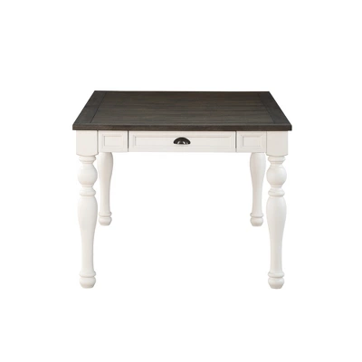 Joanna Two-Toned Extendable Dining Table Ivory/Charcoal - Steve Silver Co. - Image 3