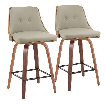 Set Of 2 Gianna Upholstered Counter Height Barstools - Lumisource - Image 13