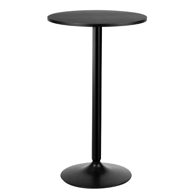 Costway 24" Round Pub Table Bistro Bar Height Cocktail Table W/Metal Base Indoor Black - Image 9