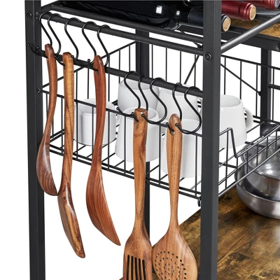 Yaheetech Kitchen Storage Shelves With 10 Hooks - Image 6