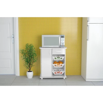 Compact Fruit Cabinet With 3 Baskets White - Polifurniture - Image 5
