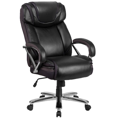 Flash Furniture HERCULES Series Big & Tall 500 Lb. Rated LeatherSoft Executive Swivel Ergonomic Office Chair With Extra Wide Seat - Image 10