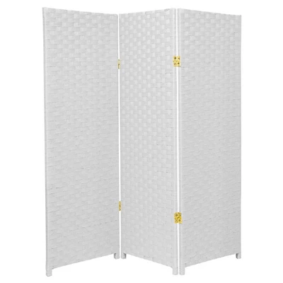4 Ft. Tall Woven Fiber Room Divider (3 Panels) - Oriental Furniture - Image 7