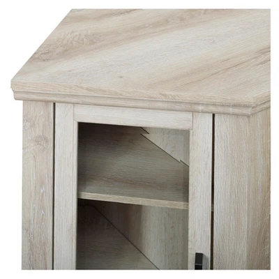 Glass Door Electric Fireplace Corner TV Stand For TVs Up To 50" - Saracina Home - Image 3