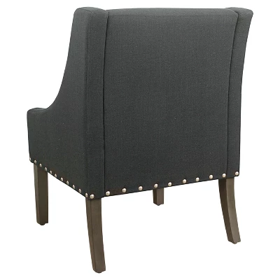 Modern Swoop Accent Chair With Nailhead Trim - Homepop - Image 2
