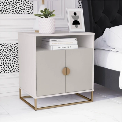 Kelly Accent Cabinet White/Taupe - Paris Hilton X The Novogratz - Image 2