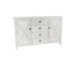 Farmhouse Wood Rectangular Sideboard White - Olivia & May