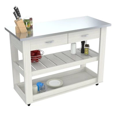 Kitchen Cart White - Inval - Image 5