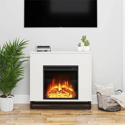 Faris Fireplace Mantel White - Room & Joy
