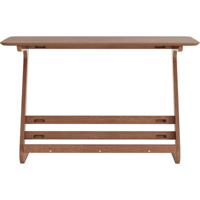 Lakeview MDF Desk Rubber Wood Walnut - ZM Home - Image 2