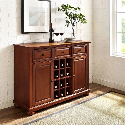 Alexandria Sideboard Cabinet With Wine Storage Cherry - Crosley - Image 2