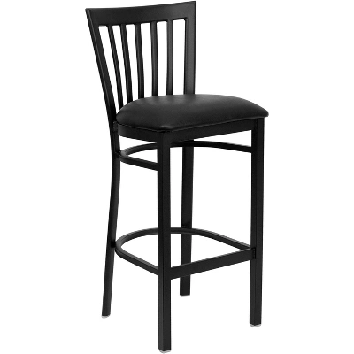 Flash Furniture Black School House Back Metal Restaurant Barstool - Image 10