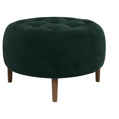 Inmod Mason Velvet Ottoman - Image 3
