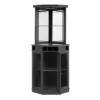 Home Source Corner Bar Unit Charcoal