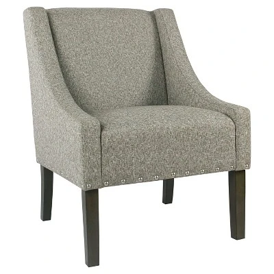 Modern Swoop Accent Chair With Nailhead Trim - Homepop - Image 14