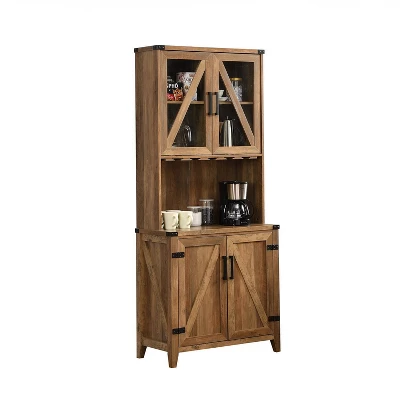 Wall Bar Cabinet With Glass Doors - Home Source - Image 10