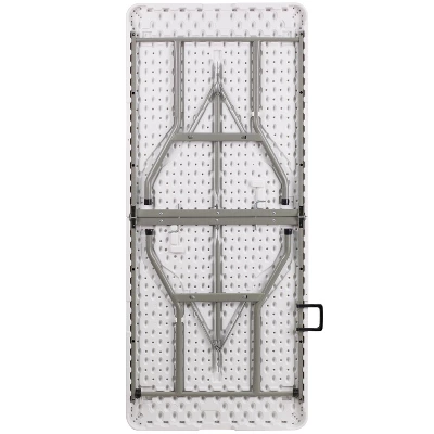 Flash Furniture 6-Foot Bi-Fold Plastic Banquet And Event Folding Table With Carrying Handle - Image 6