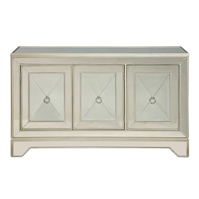 Rising Star 3 Door Credenza Prospect Metallic Gold - Treasure Trove Accents