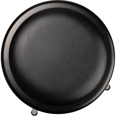 2pk 25"-33" Adjustable Heavy Duty Vinyl Padded Steel Barstool Black - Hampden Furnishings - Image 2