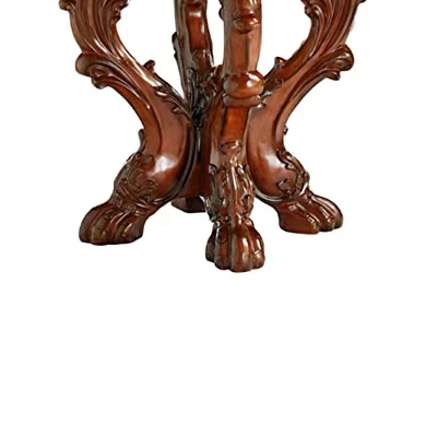 54" Dresden Dining Table Cherry Oak/Clear Glass - Acme Furniture - Image 3