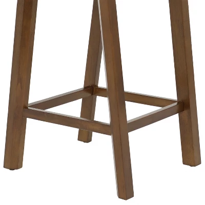 Sunnydaze Decor Sunnydaze Set Of 2 Indoor Wooden Backless Counter-Height Stools - Dark Walnut - 25" - Image 4