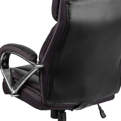 Flash Furniture HERCULES Series Big & Tall 500 Lb. Rated LeatherSoft Executive Swivel Ergonomic Office Chair With Extra Wide Seat - Image 4