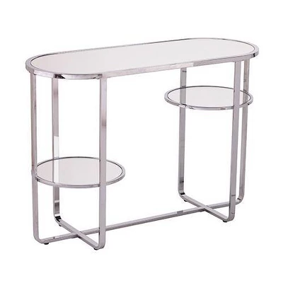 Malissa Mirrored Console Table With Storage Silver - Aiden Lane - Image 3