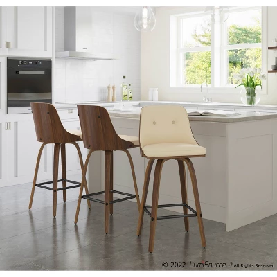 Set Of 2 Gianna Upholstered Counter Height Barstools - Lumisource - Image 10