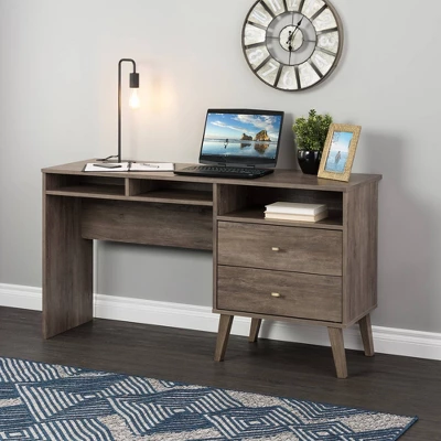 Milo Computer Desk With Side Storage And 2 Drawers - Prepac - Image 6