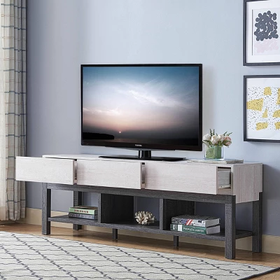 Contra TV Stand For TVs Up To 66" White Oak/Distressed Gray - MiBasics