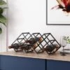 Mcclellan Modern Industrial 7 Bottle Tabletop Wine Rack Black - Christopher Knight Home