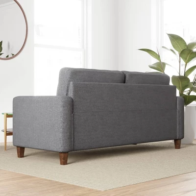 76” Brynn Upholstered Square Arm Sofa With Buttonless Tufting - Brookside Home - Image 2